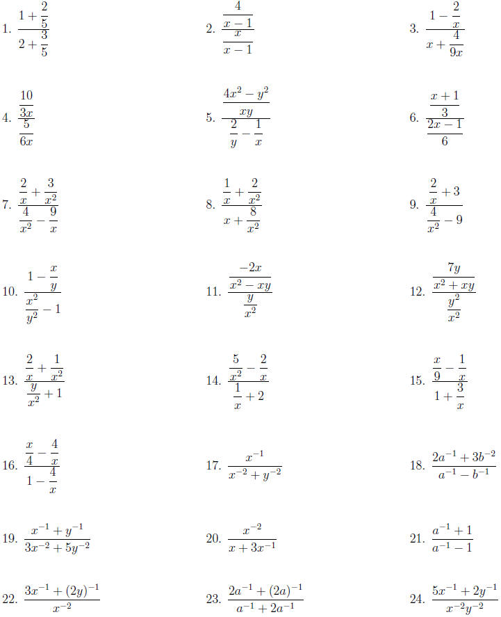 Complex Fractions Worksheet 7th Grade | Newatvs.Info