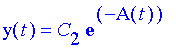 y(t)=C[2] e^(-A(t))