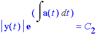 abs(y(t)) e^(int(a(t),t)=C[2]