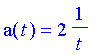a(t)=2/t
