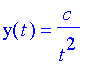 y(t)=c/t^2