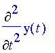 d^2/dt^2 y(t)